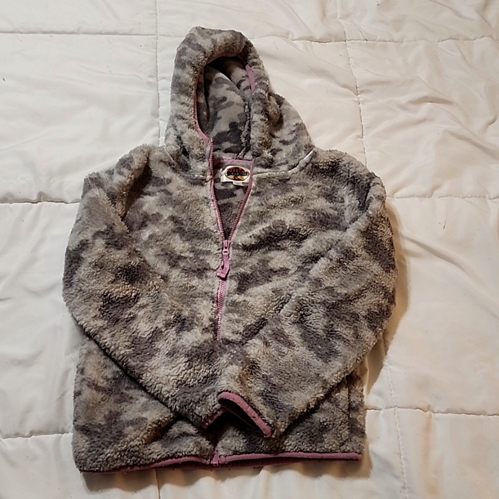 Outdoor Kids Girls Camo Fleece M